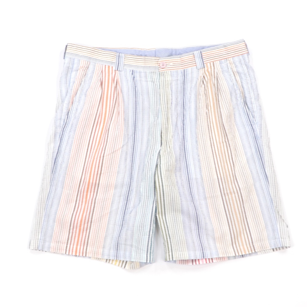 Vintage Gitman Bros Striped Pleated Chino Shorts